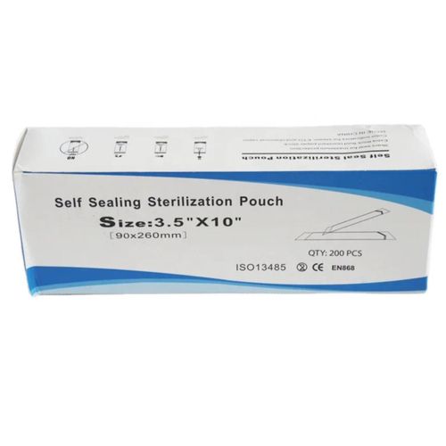 Self sealing sterilizing pouches